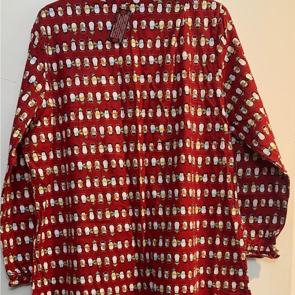 Flannel People Women's Red Printed Long Nightgown Robe - Picture 7 of 14